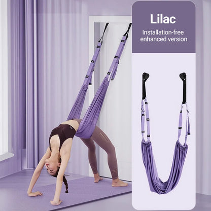 Aerial Yoga Strap Pull Rope Woman Hammock Stretch Leg Splits Trainer Female Gym Belt Aerial Hammock Swing Stretching Inversion